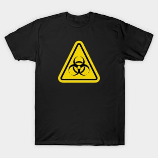 Yellow Biohazard Warning Sign T-Shirt